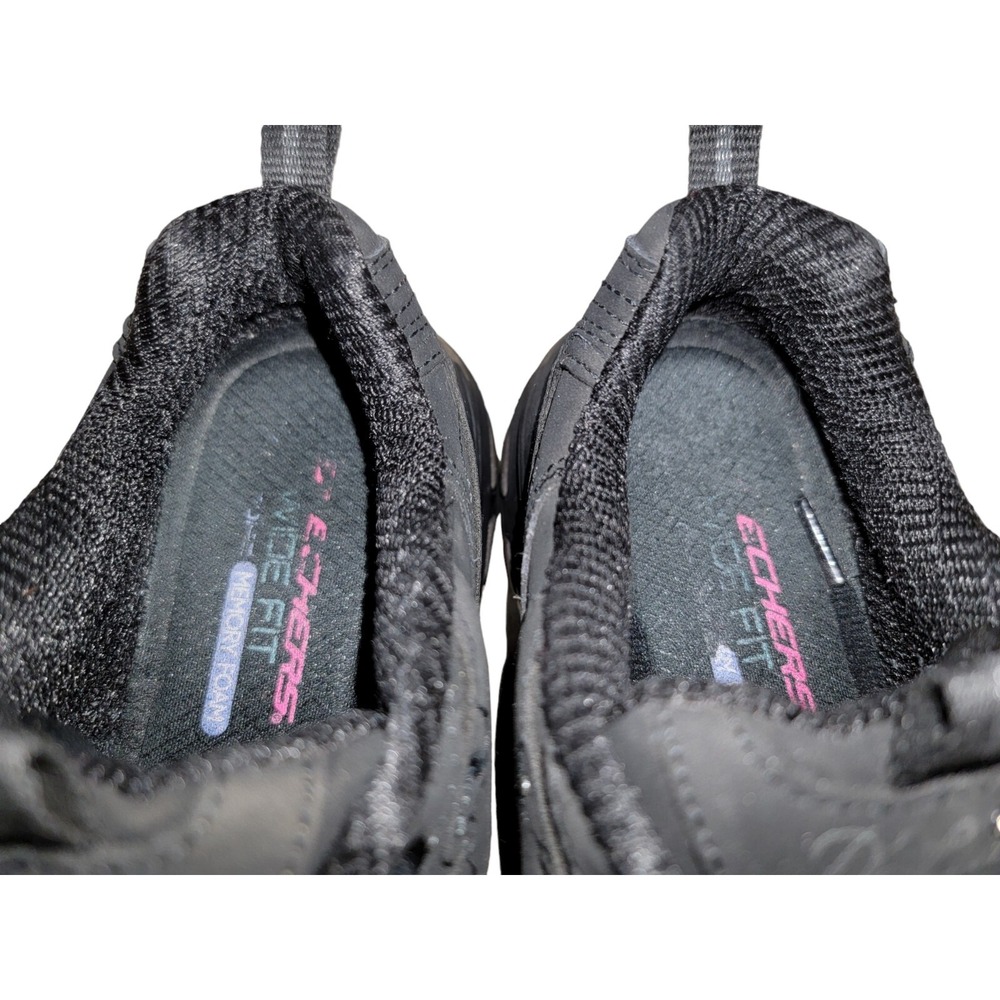 Skechers D Lites Women's 11949W Black Leather Comfort Shoes Sneakers Size 7 W - Picture 9 of 11